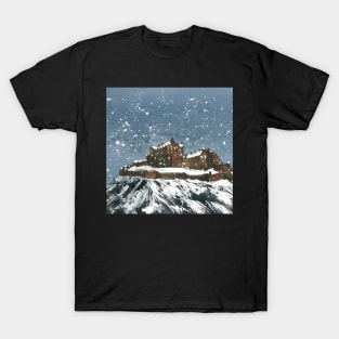 Snow On Edinburgh Castle T-Shirt